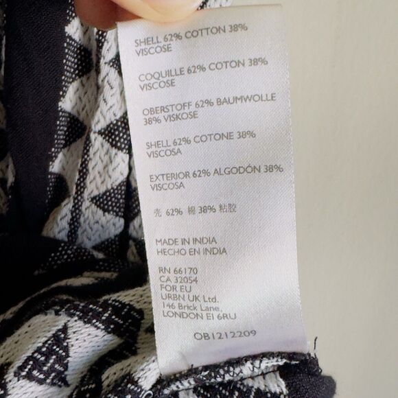 Maeve Dominique Tunic Dress Size XS Petite Tribal Boho Black White Anthro - Picture 10 of 16